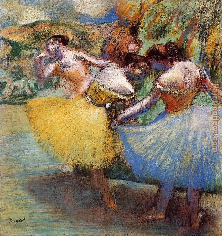 Three Dancers II painting - Edgar Degas Three Dancers II art painting